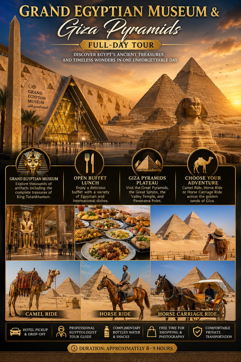Grand Egyptian Museum & Giza Pyramids Full-Day Tour