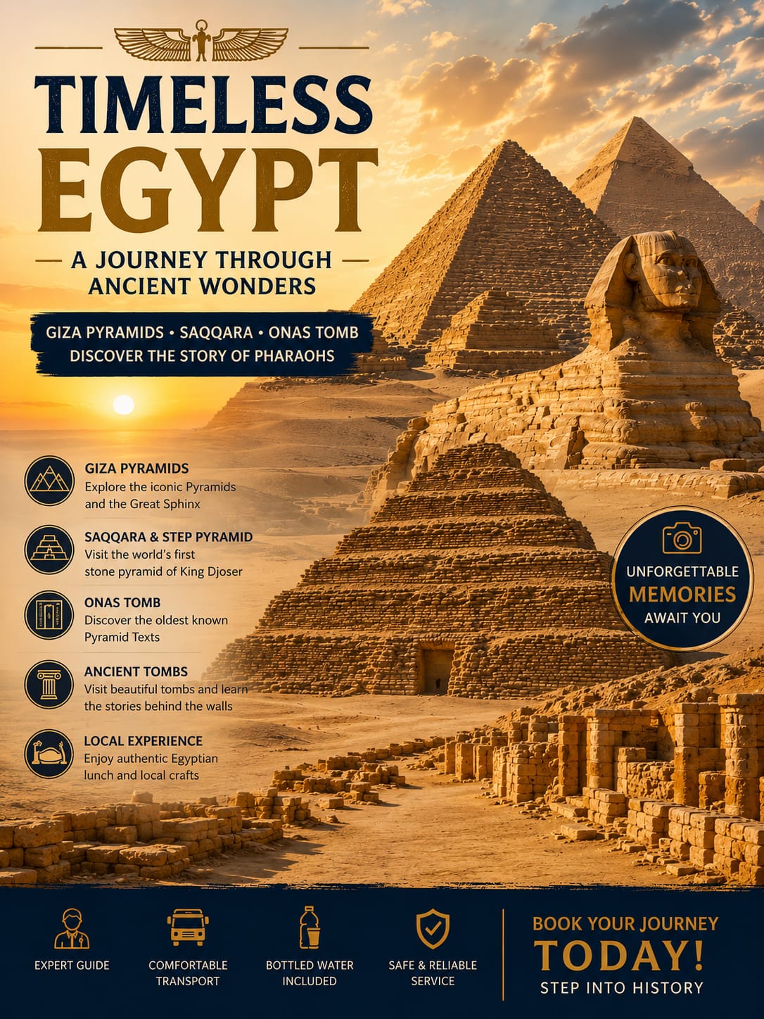 Saqqara & Giza Pyramids Full-Day Tour