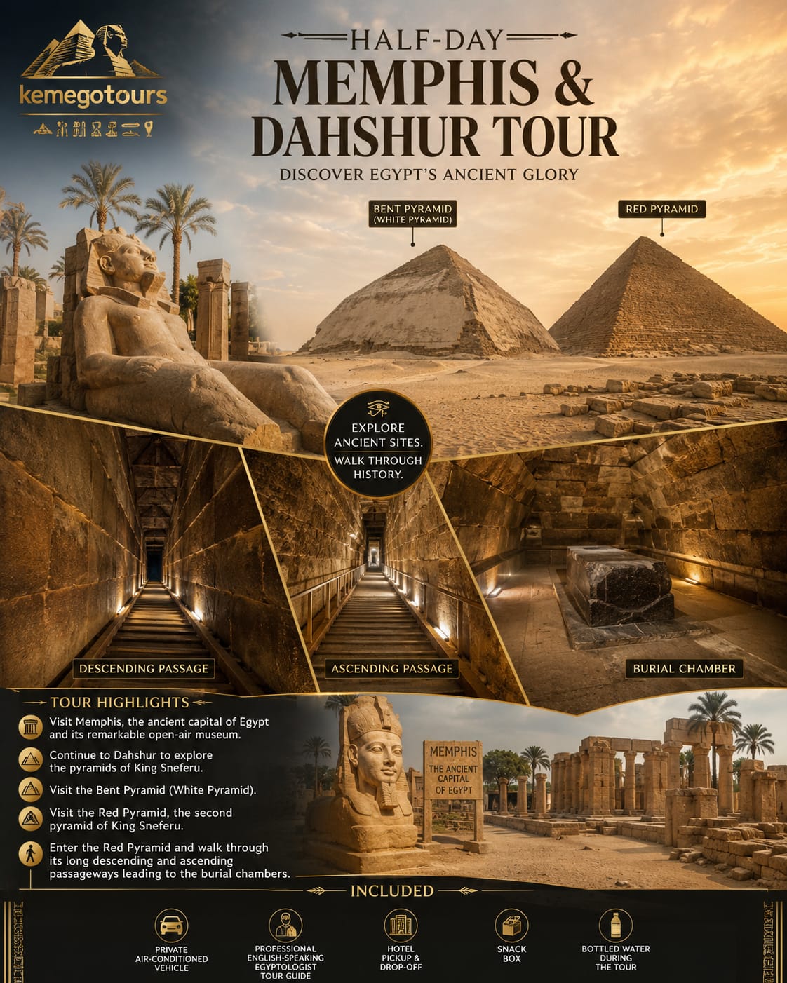 Half-Day Memphis & Dahshur Tour Program