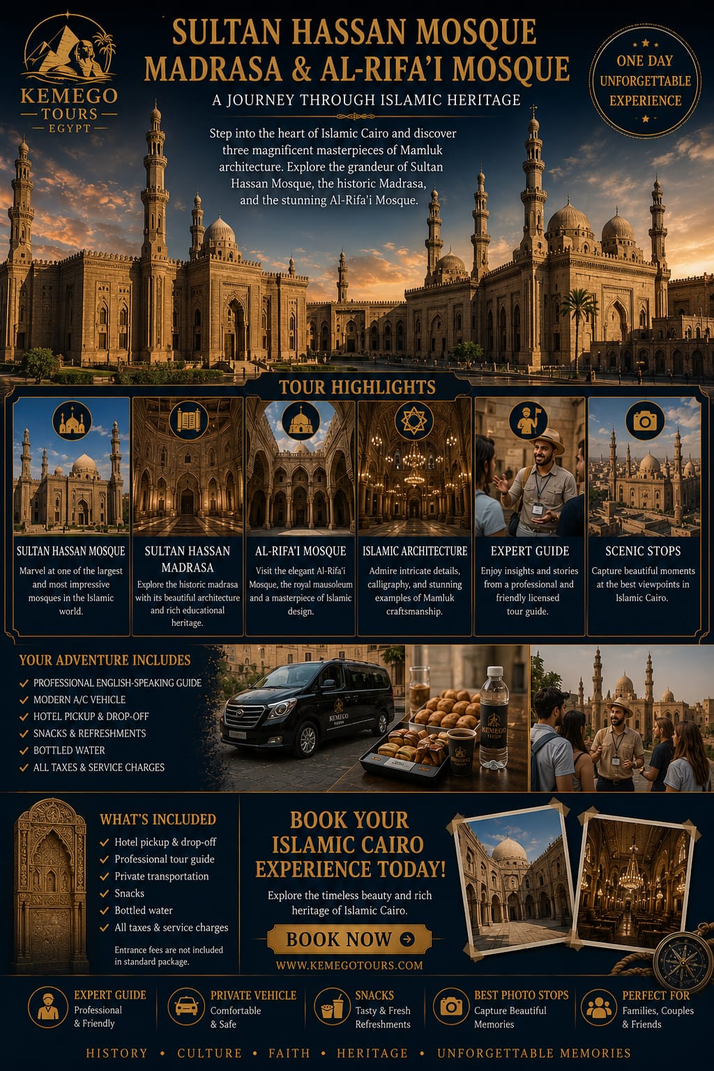 Half-Day Tour to Sultan Hassan Mosque & Al-Rifa’i Mosque